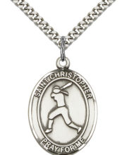 st christopher - softball medal