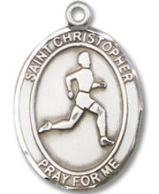 St. Christopher - Track & Field Medal and Necklace
