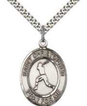 st christopher - baseball medal