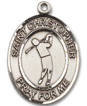 St. Christopher - Golf Medal and Necklace