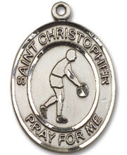 St. Christopher - Basketball Medal and Necklace