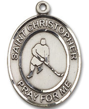 St. Christopher - Ice Hockey Medal and Necklace