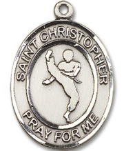 St. Christopher - Martial Arts Medal and Necklace