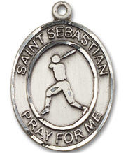 St. Sebastian - Baseball Medal and Necklace