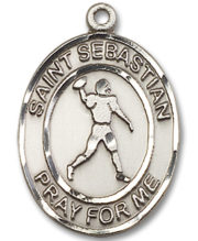 St. Sebastian - Football Medal and Necklace