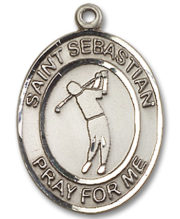 St. Sebastian - Golf Medal and Necklace