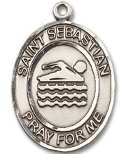 St. Sebastian - Swimming Medal and Necklace