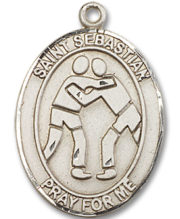 St. Sebastian - Wrestling Medal and Necklace