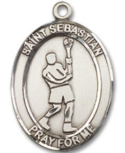 St. Sebastian - Lacrosse Medal and Necklace