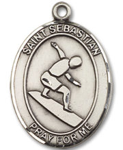 St. Sebastian - Surfing Medal and Necklace