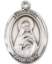 St. Rita - Baseball Medal and Necklace