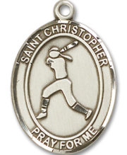 St. Sebastian  - Softball Medal and Necklace