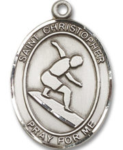 St. Christopher - Surfing Medal and Necklace