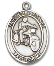 St. Christopher - Motorcycle Medal and Necklace