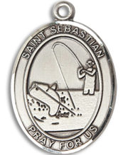 St. Sebastian - Fishing Medal and Necklace