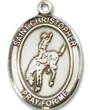 St. Christopher - Rodeo Medal and Necklace
