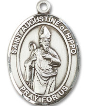 St. Augustine Of Hippo Medal and Necklace