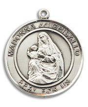 Madonna Del Ghisallo Round Medal and Necklace