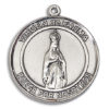 Virgen De Fatima Round Medal and Necklace