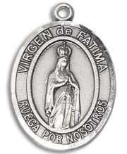 Virgen De Fatima Medal and Necklace