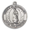 Virgen De Guadalupe Round Medal and Necklace