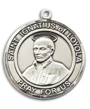 St. Ignatius Of Loyola Round Medal and Necklace