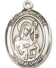 St. Gertrude Of Nivelles Medal and Necklace
