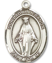 Our Lady Of Lebanon Medal and Necklace