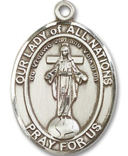 Our Lady Of All Nations Medal and Necklace