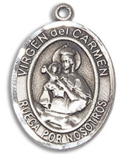 Virgen Del Carmen Medal and Necklace