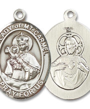 Our Lady Of Mount Carmel Medal and Necklace