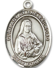 Our Lady Of The Railroad Medal and Necklace