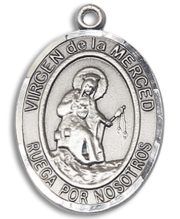 Virgen De La Merced Medal and Necklace