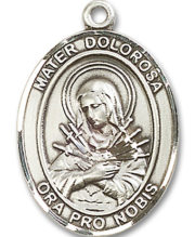 Mater Dolorosa Medal and Necklace