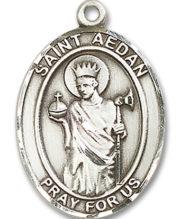 St. Aedan Of Ferns Medal and Necklace
