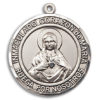 Corazon Inmaculado De Maria Round Medal and Necklace