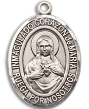 Corazon Inmaculado De Maria Medal and Necklace
