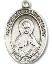 Immaculate Heart Of Mary Medal and Necklace