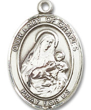 Our Lady Of Grapes Medal and Necklace