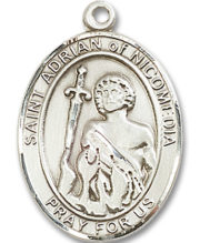 St. Adrian Of Nicomedia Medal and Necklace