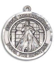 Divina Misericordia Round Medal and Necklace