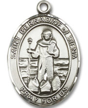 St. Bernadine Of Sienna Medal and Necklace