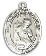 Blessed Herman The Cripple Medal and Necklace