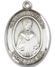 St. Winifred Of Wales Medal and Necklace