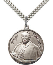pope francis round medal
