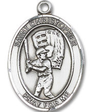 St. Christopher - Baseball Medal and Necklace