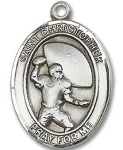 St. Christopher - Football Medal and Necklace