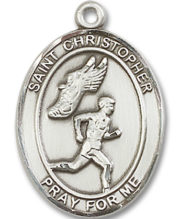 St. Christopher - Track&Field Medal and Necklace
