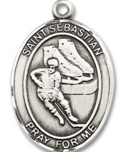 St. Sebastian - Hockey Medal and Necklace