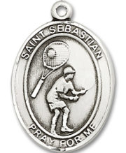 St. Sebastian - Tennis Medal and Necklace